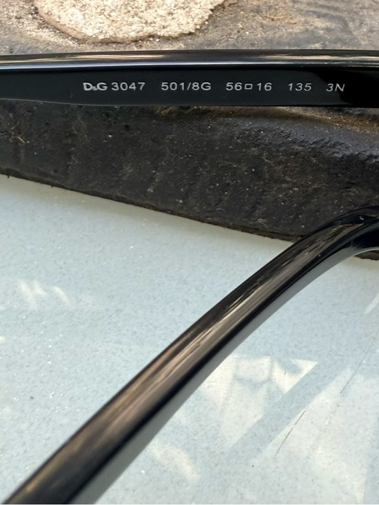 D&G Black Square Oversized Sunglasses with Gradient Lenses main image 2